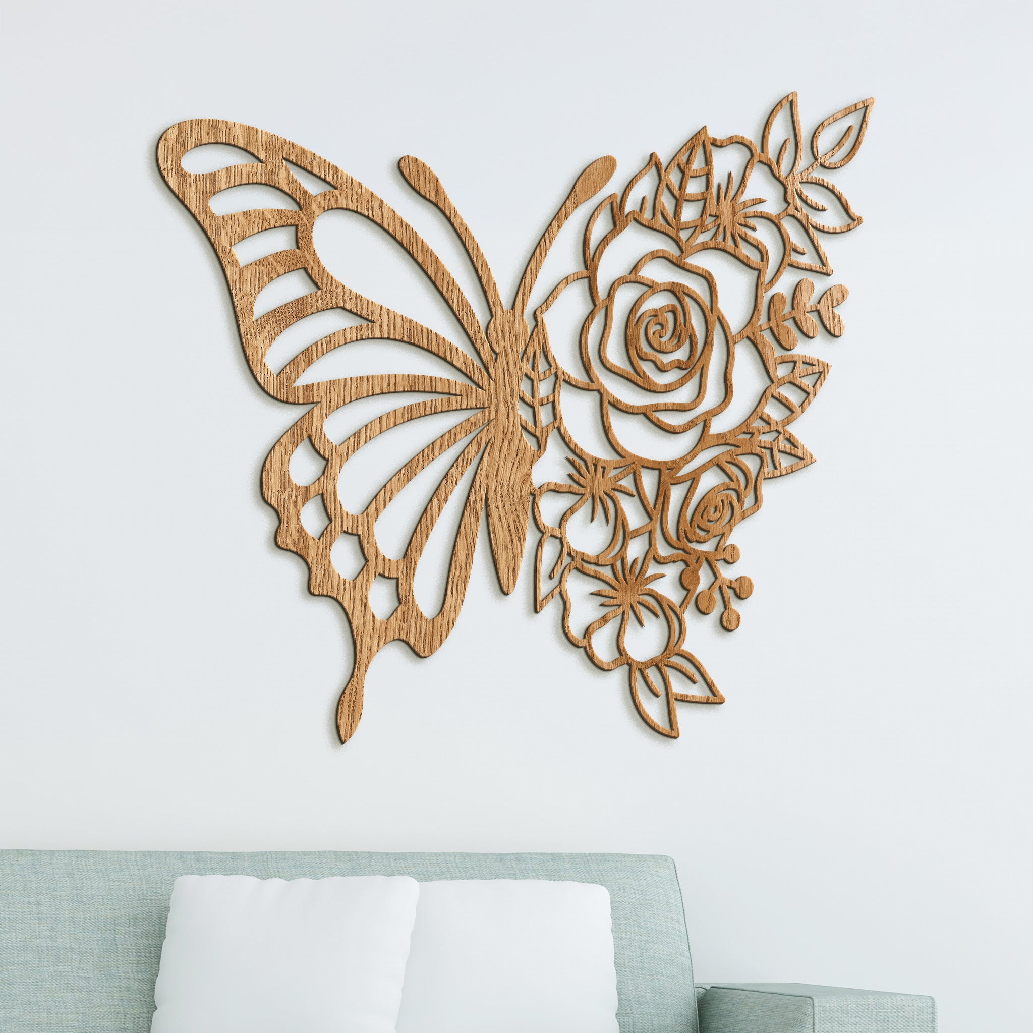 Dreveny obraz Motyl