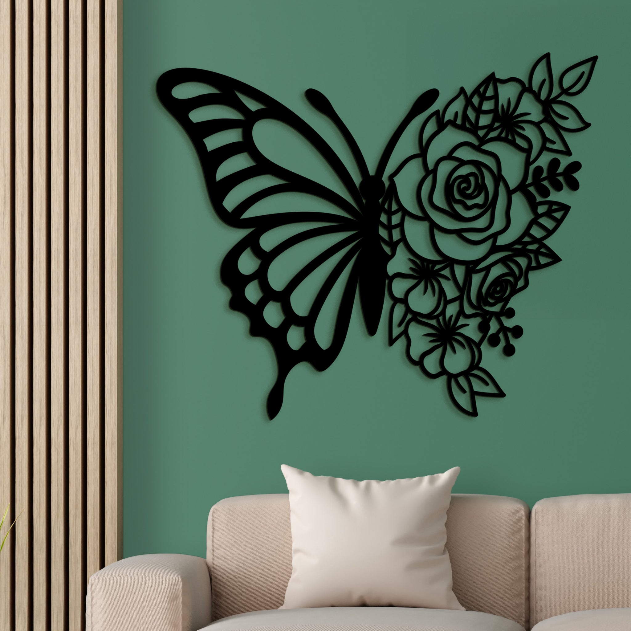 Dreveny obraz Motyl