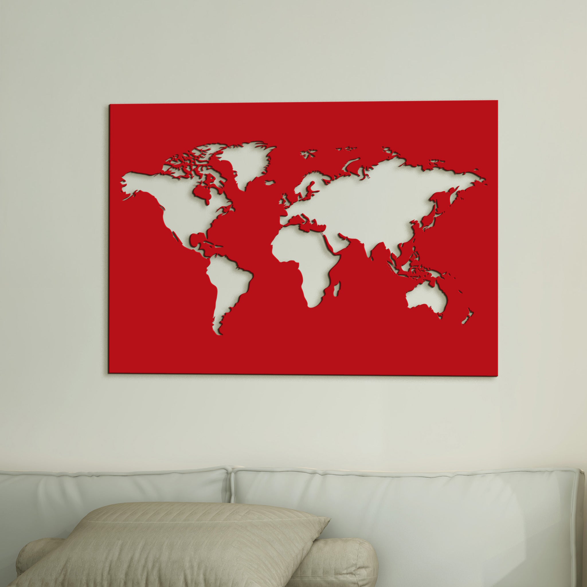 Drevený obraz na stenu Mapa sveta