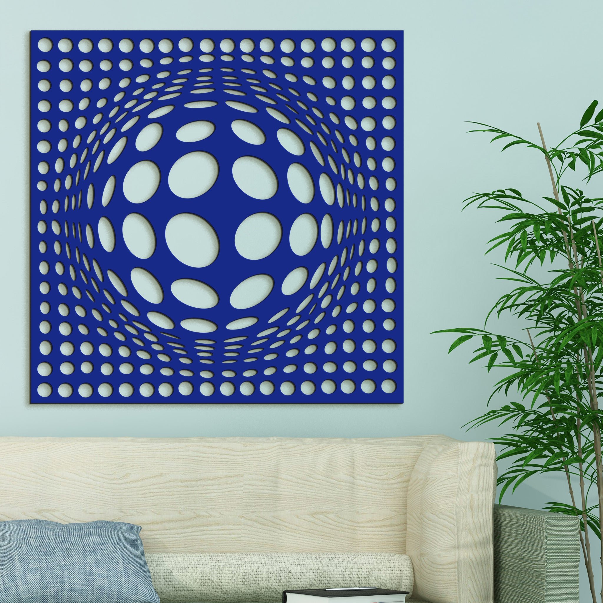 Dreveny panel 3D iluzia