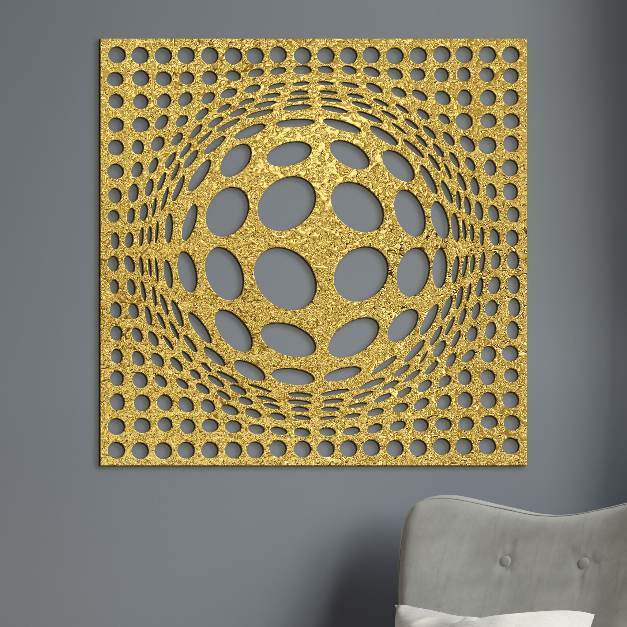 Dreveny panel 3D iluzia