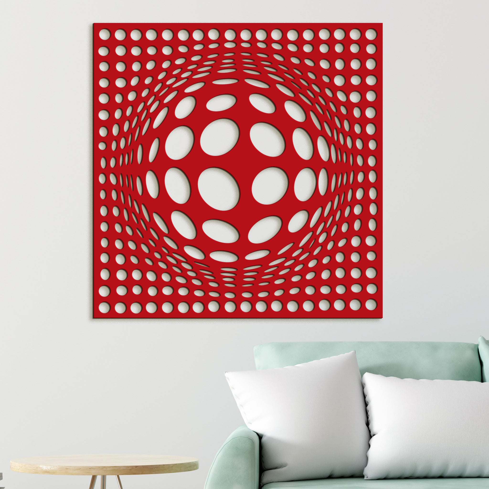 Dreveny panel 3D iluzia