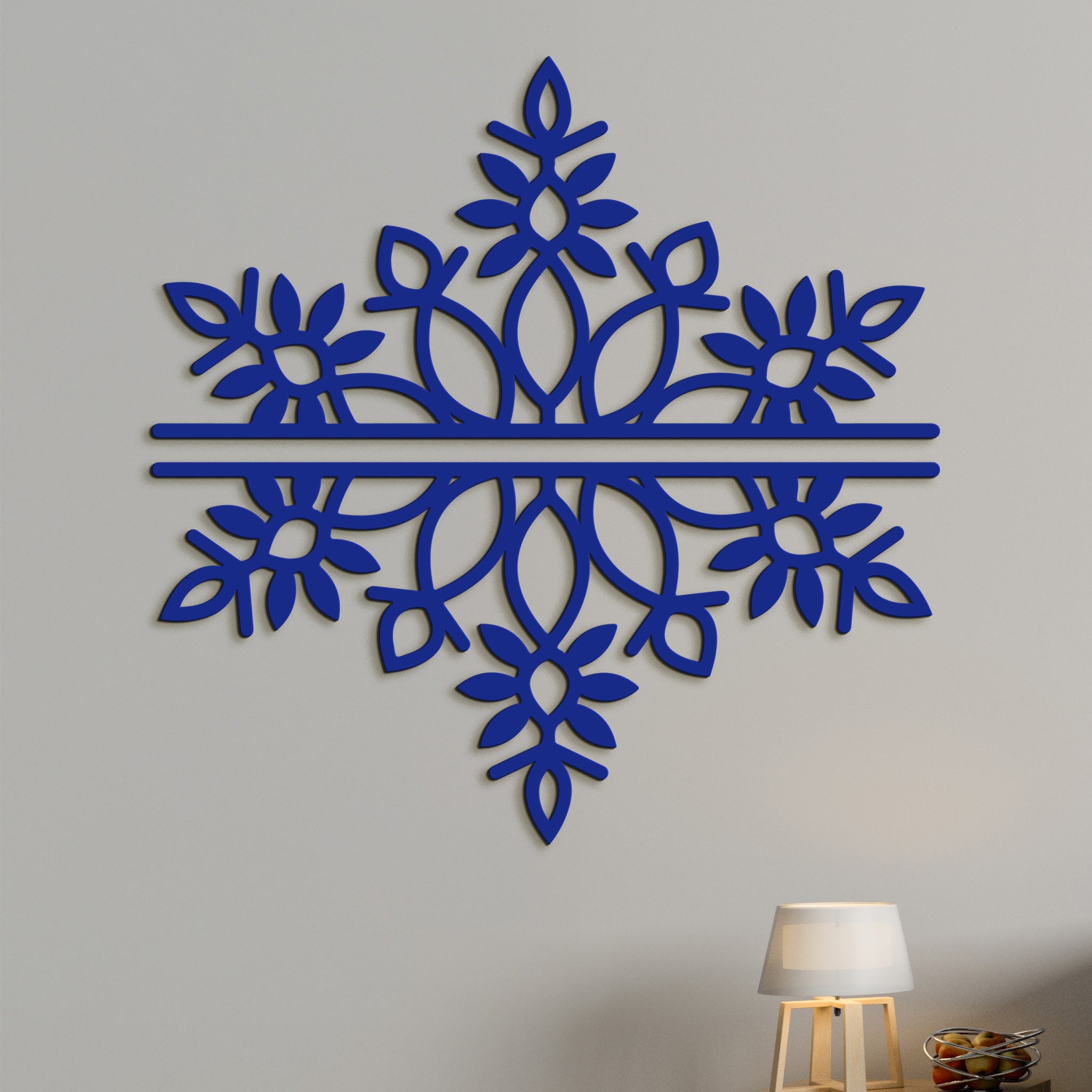 Dvojdielna drevená mandala SNOW