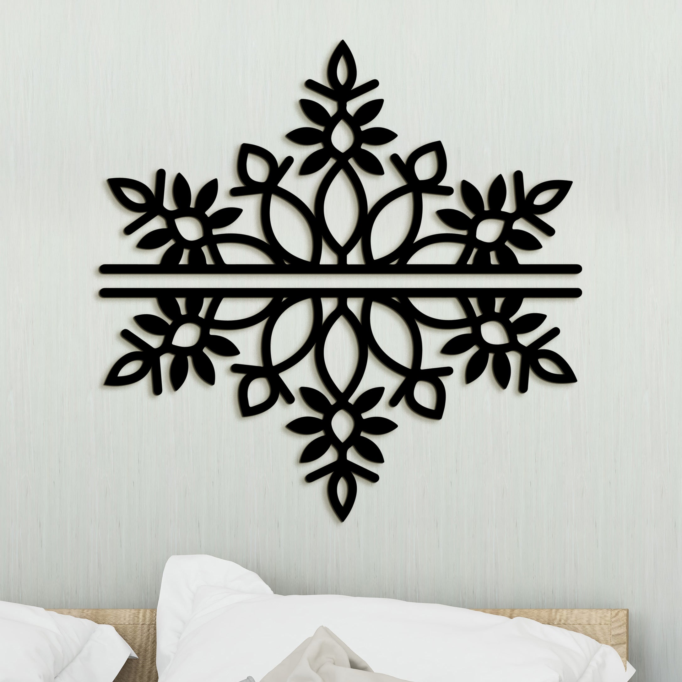 Dvojdielna drevená mandala SNOW