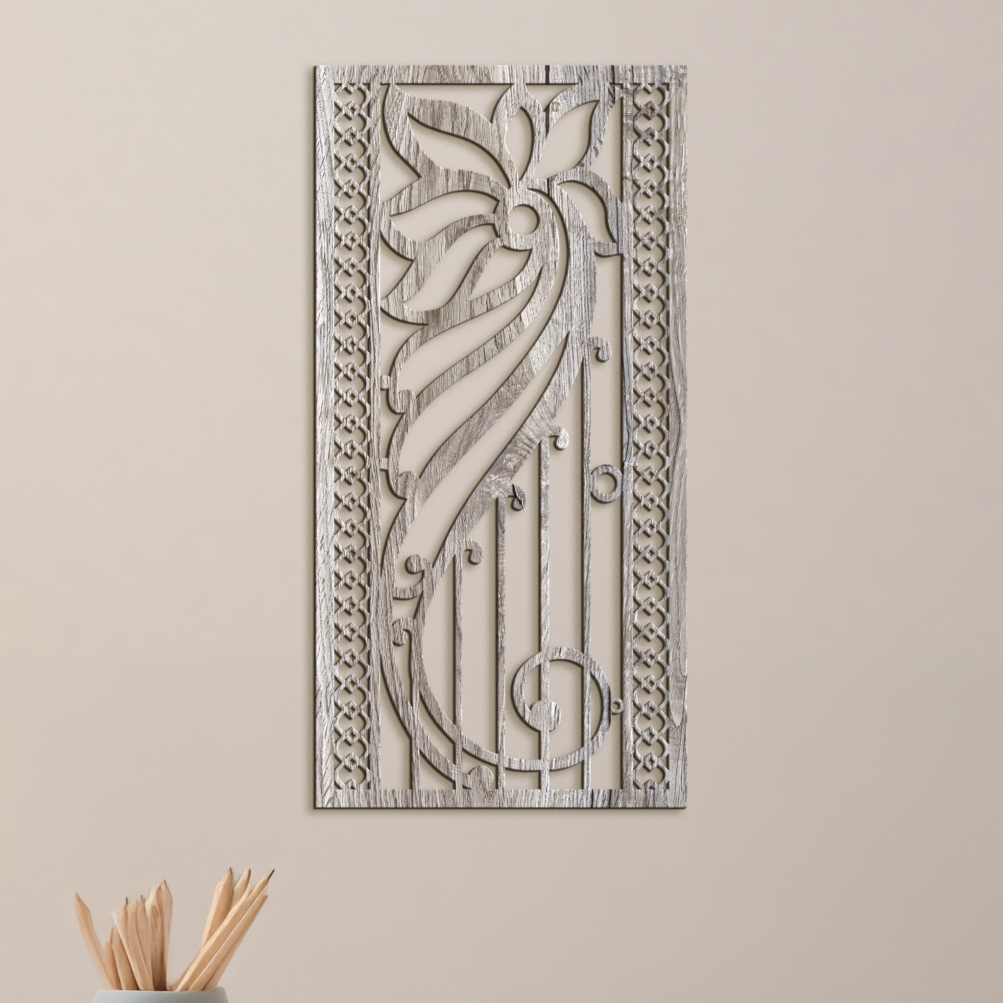 Kvetinova mandala na stenu