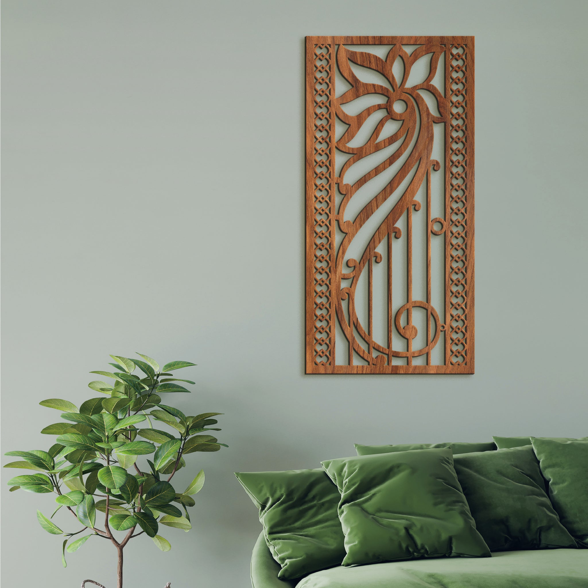 Kvetinova mandala na stenu