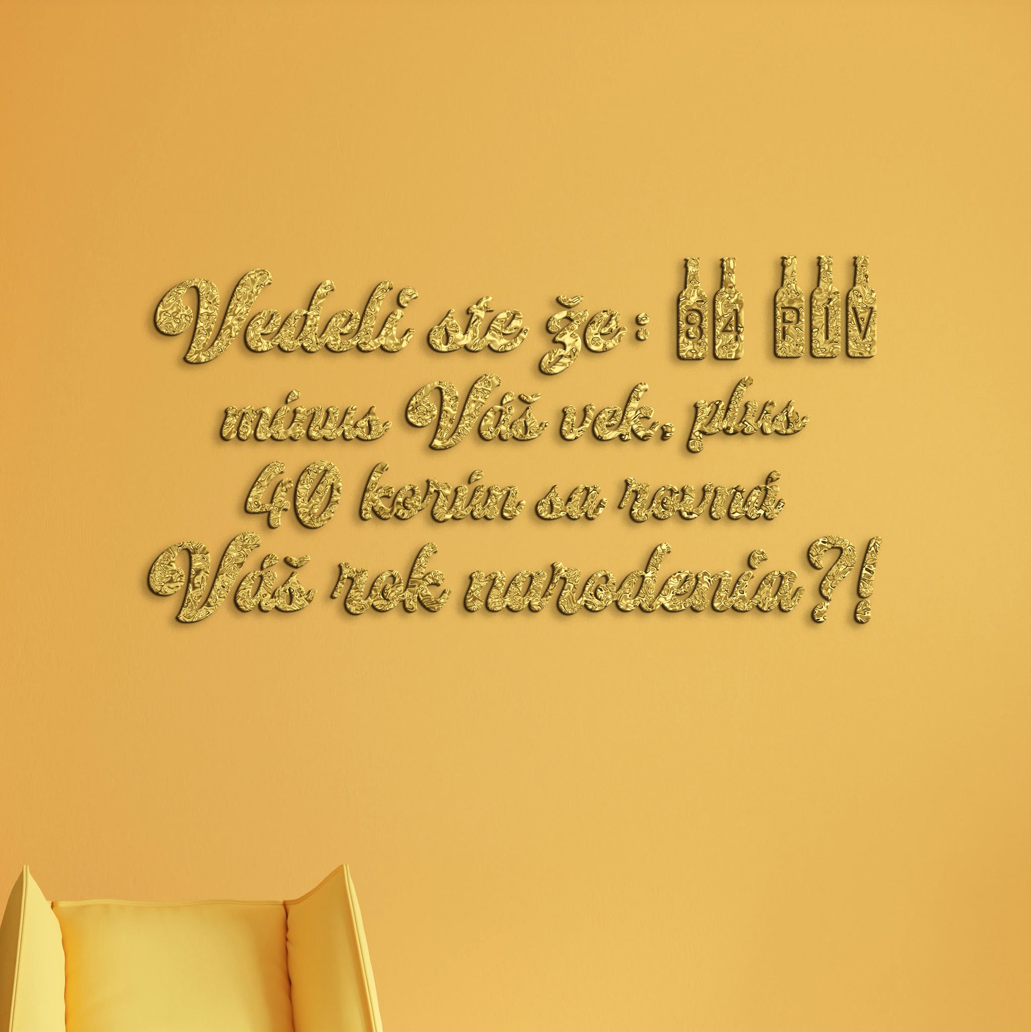 Vtipný drevený nápis na stenu PIVO