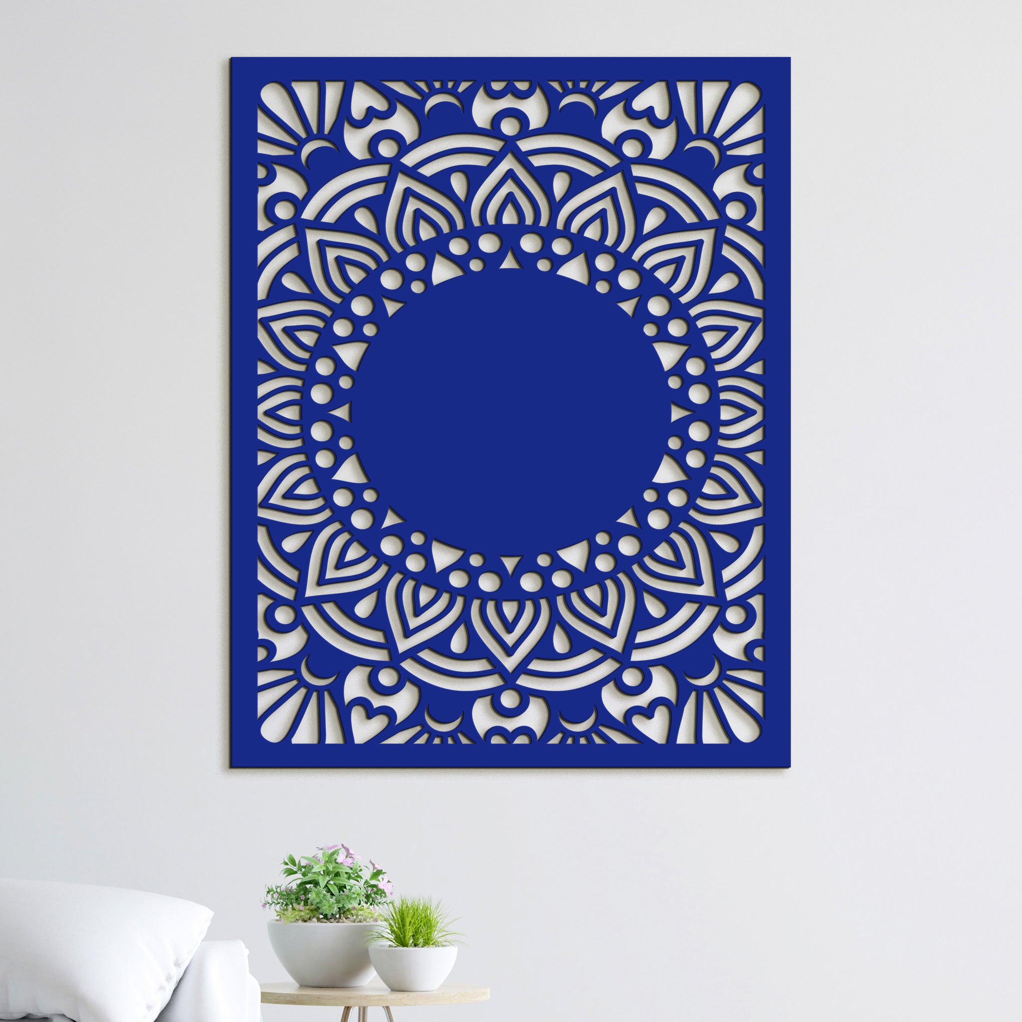 Drevená mandala Sun flower