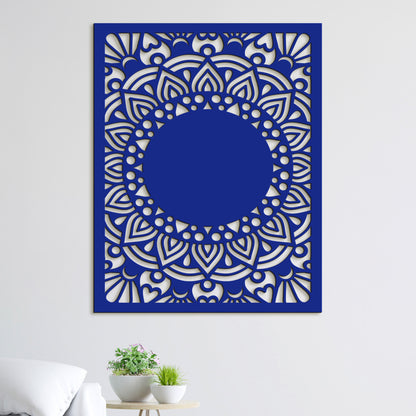 Drevená mandala Sun flower