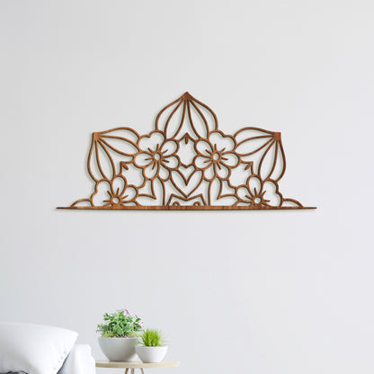 Drevená mandala polkruh CROWN