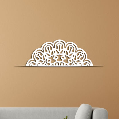 Drevená mandala polkruh FLORA