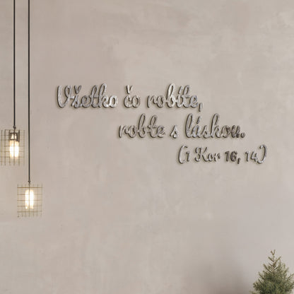 Drevený citát Všetko čo robíte, robte s láskou