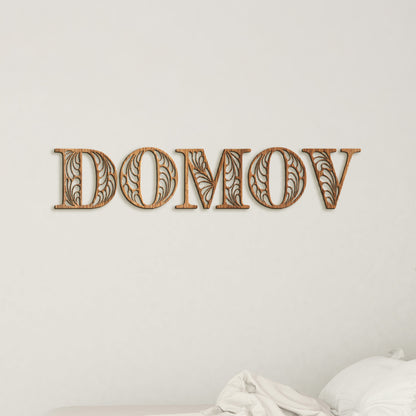 Drevený nápis DOMOV