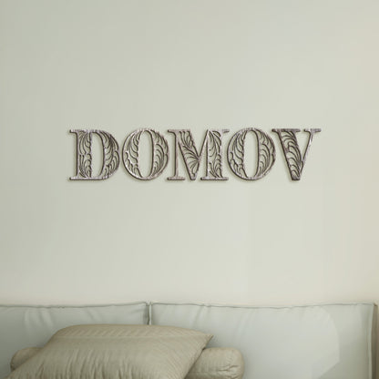 Drevený nápis DOMOV