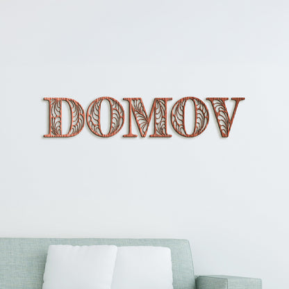 Drevený nápis DOMOV