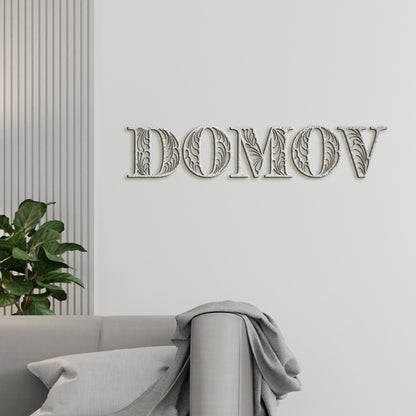 Drevený nápis DOMOV
