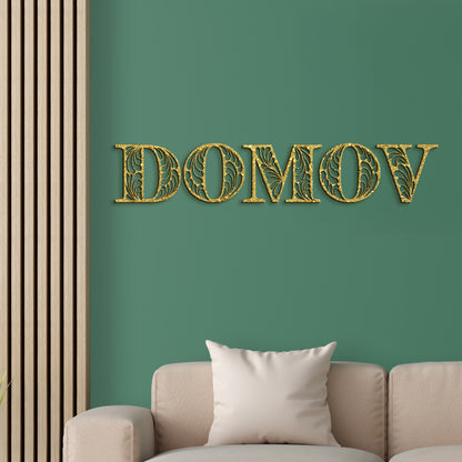 Drevený nápis DOMOV
