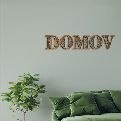 Drevený nápis DOMOV
