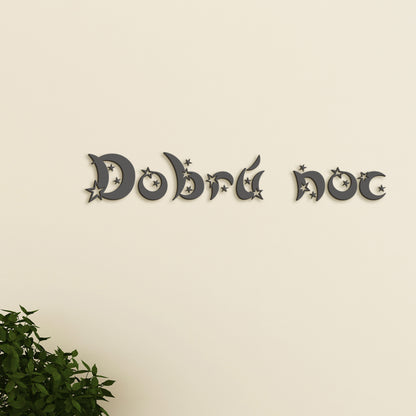Drevený nápis Dobrú noc
