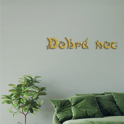 Drevený nápis Dobrú noc