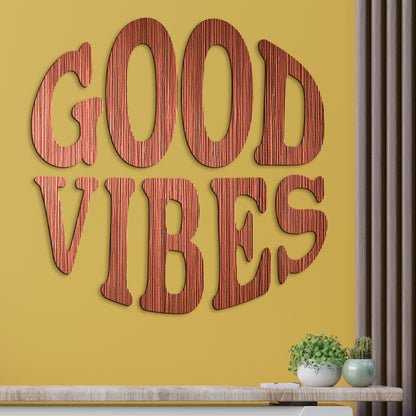 Drevený nápis GOOD VIBES