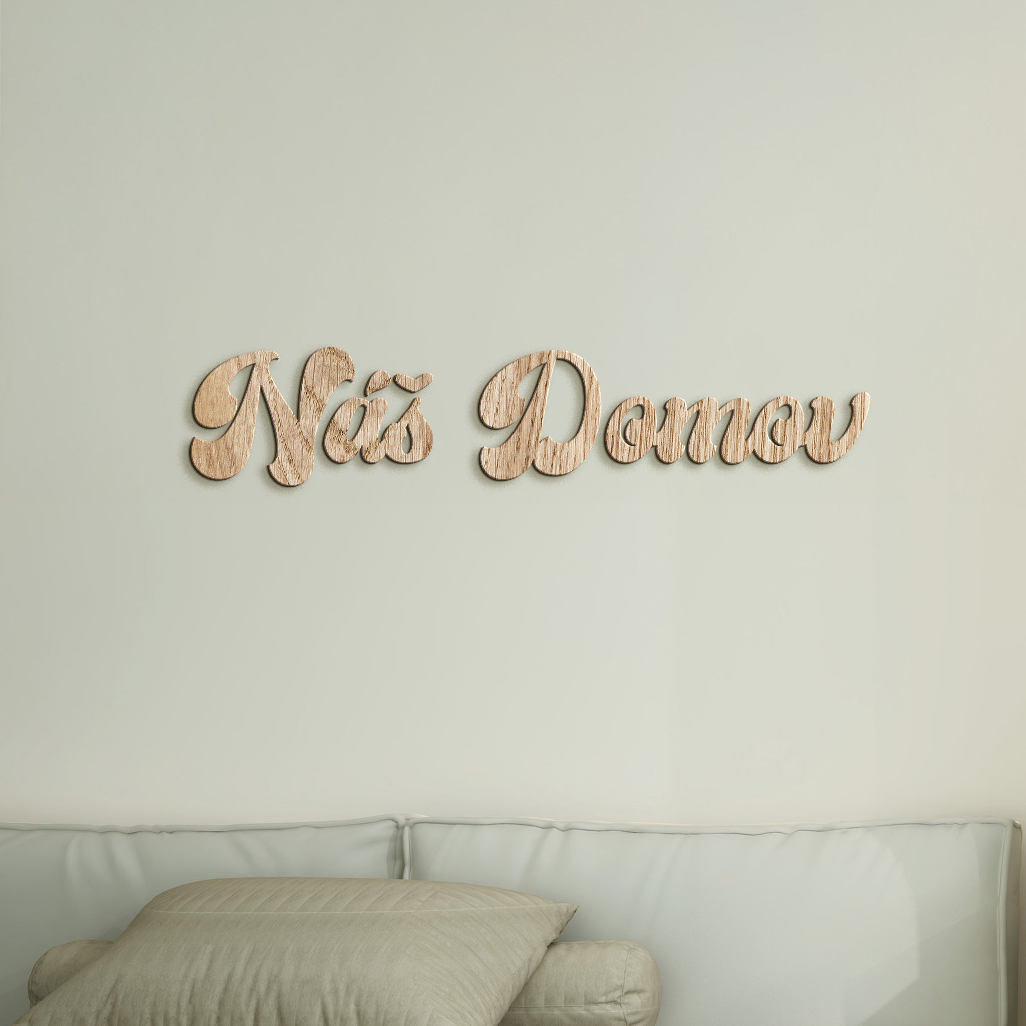 Drevený nápis Náš domov