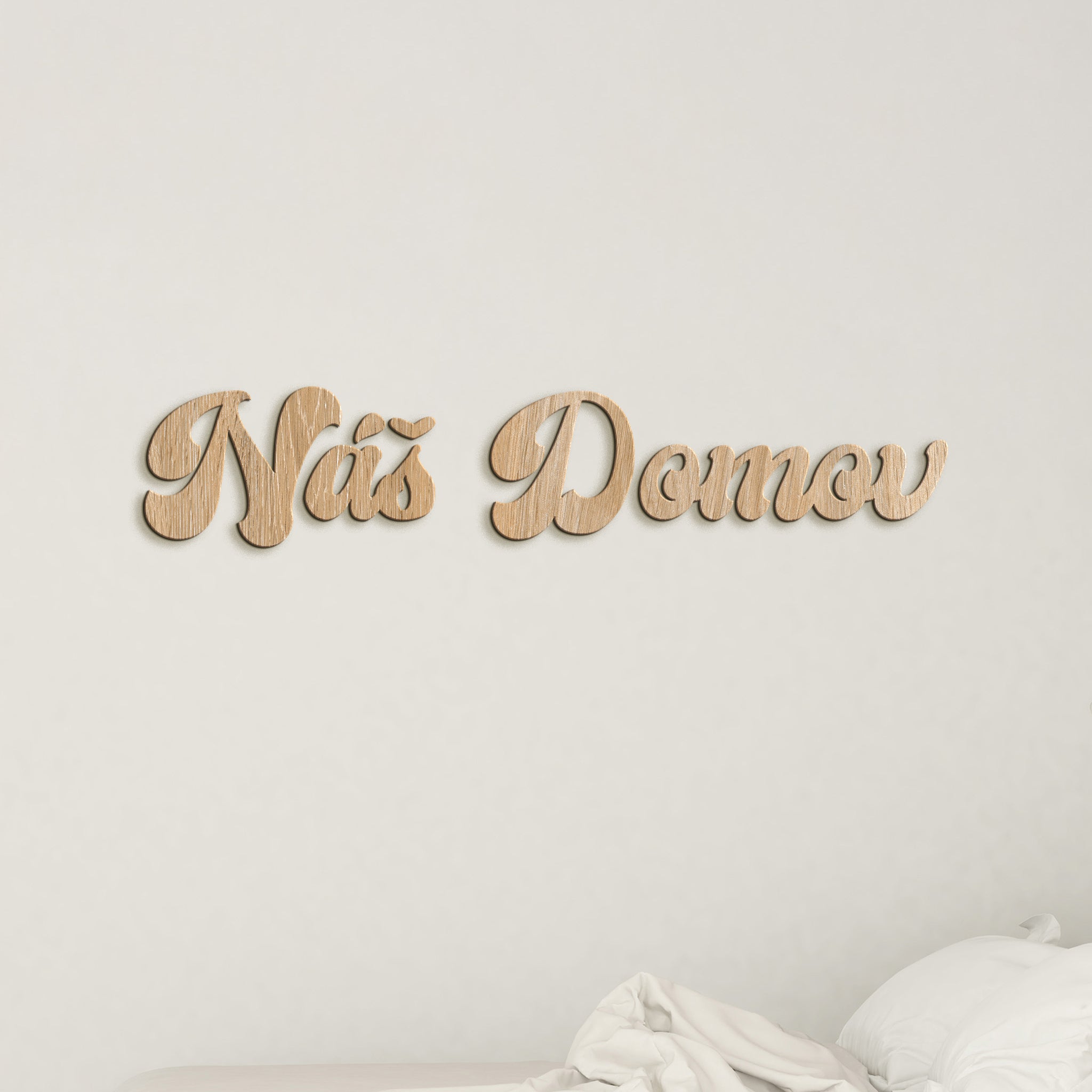 Drevený nápis Náš domov