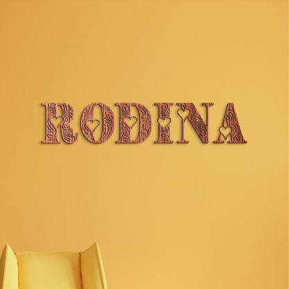 Drevený nápis RODINA