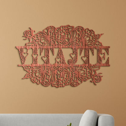 Drevený nápis VITAJTE