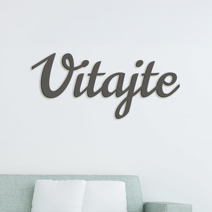 Drevený nápis na stenu Vitajte