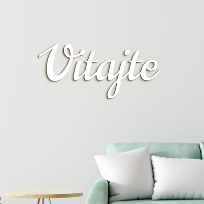 Drevený nápis na stenu Vitajte