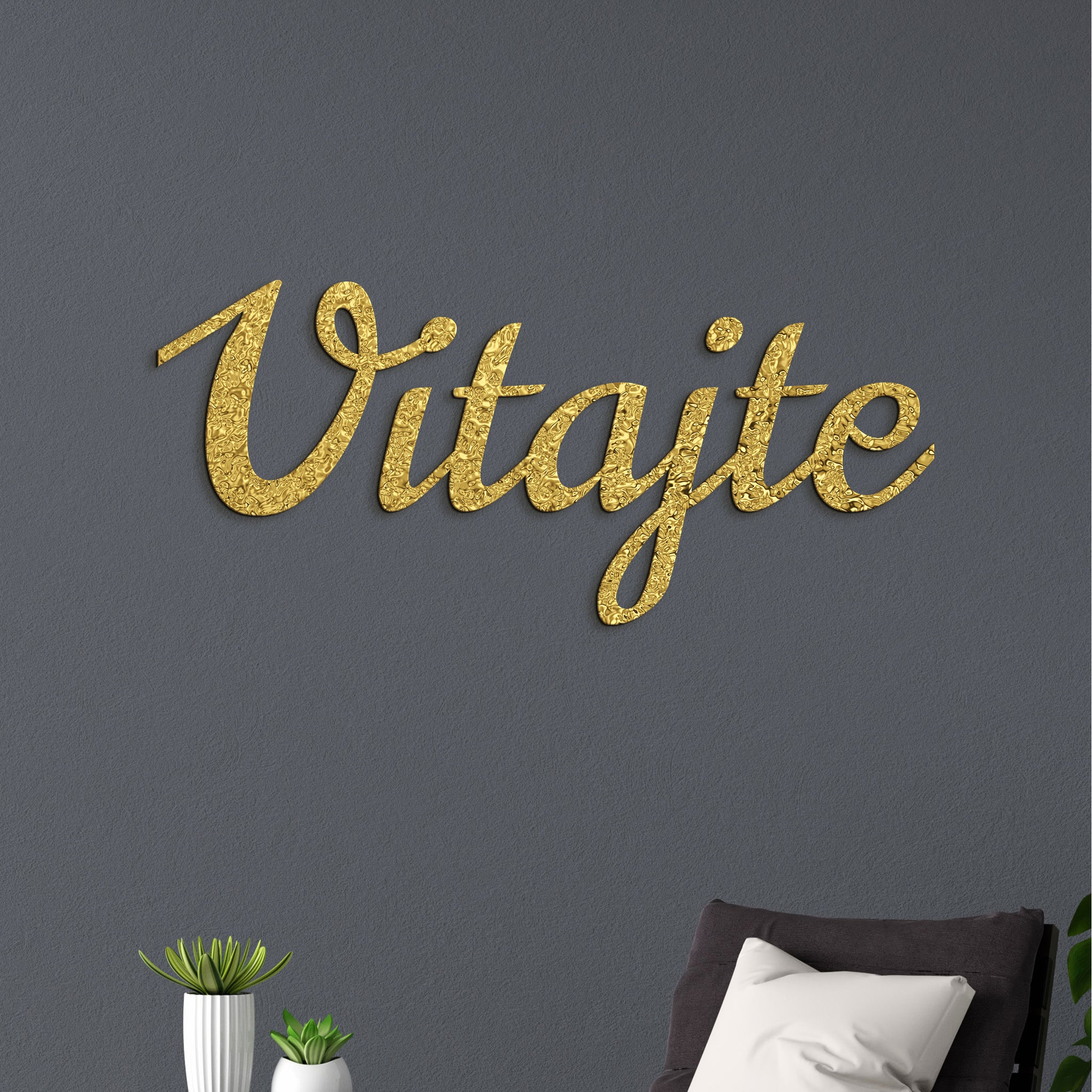 Drevený nápis na stenu Vitajte