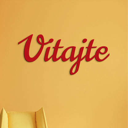Drevený nápis na stenu Vitajte