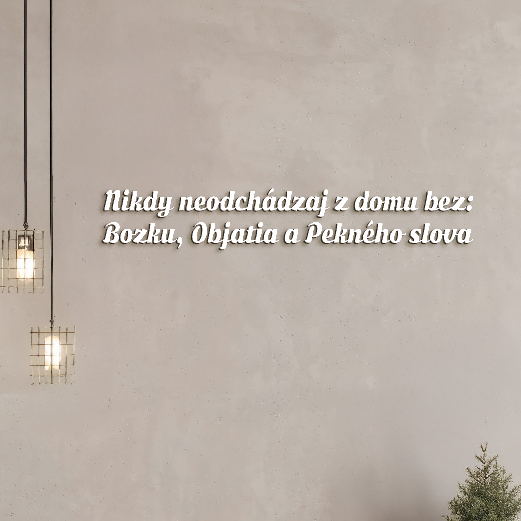 Drevený nápis pravidlá rodiny
