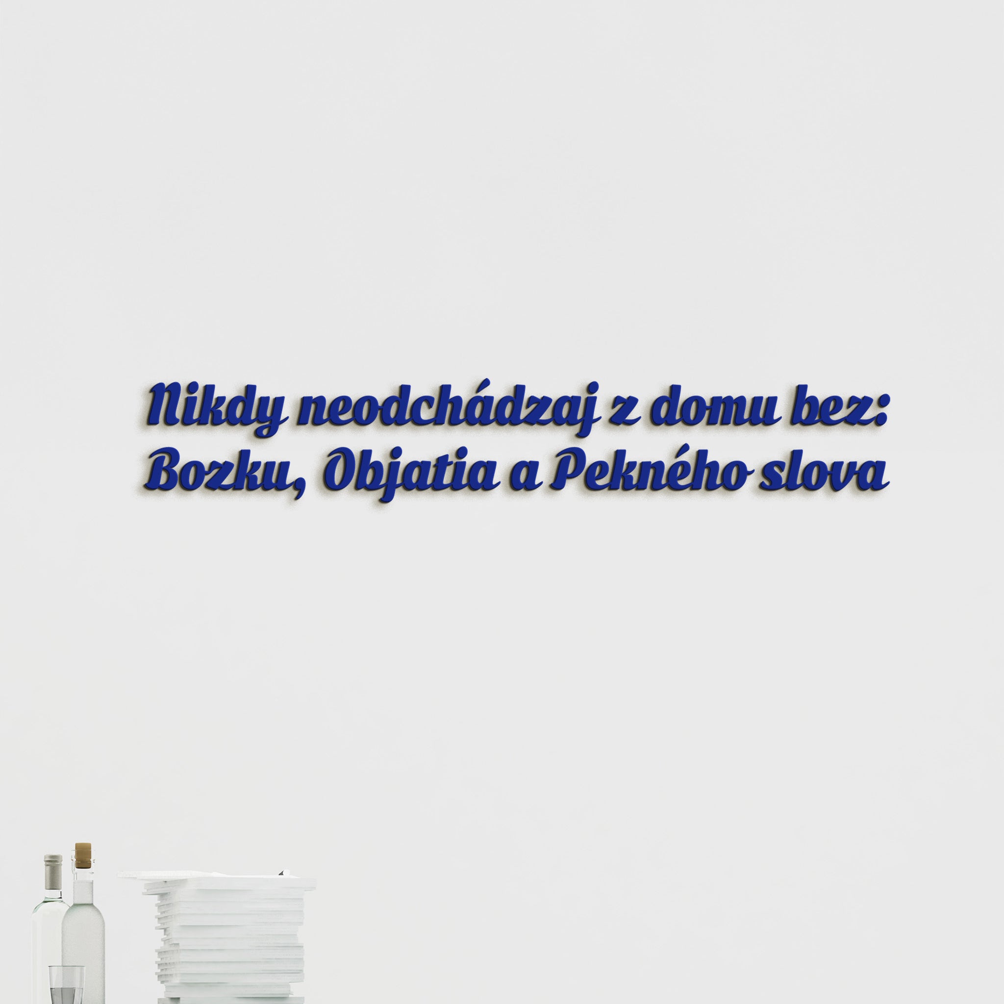 Drevený nápis pravidlá rodiny
