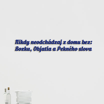 Drevený nápis pravidlá rodiny