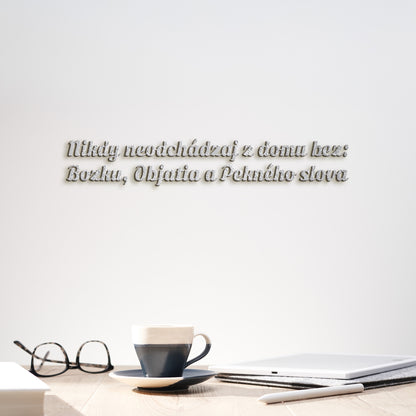 Drevený nápis pravidlá rodiny