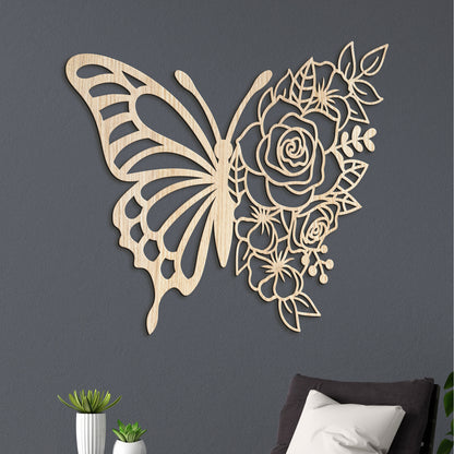 Dreveny obraz Motyl