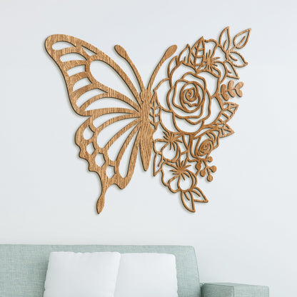 Dreveny obraz Motyl