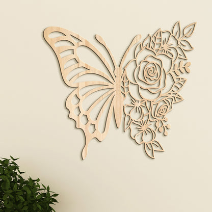 Dreveny obraz Motyl