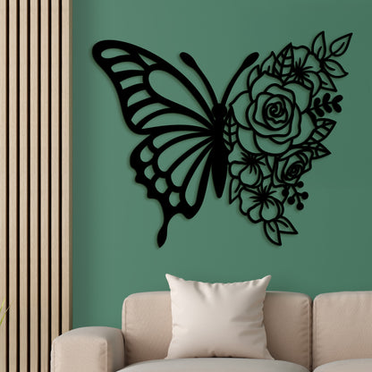 Dreveny obraz Motyl