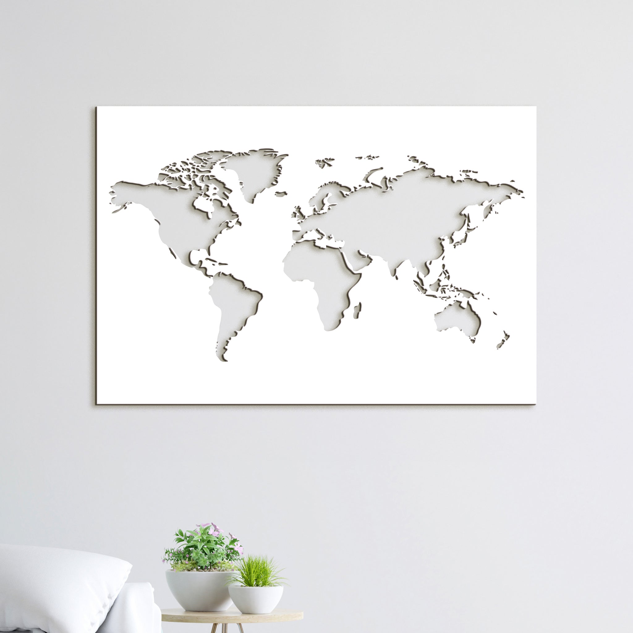 Drevený obraz na stenu Mapa sveta