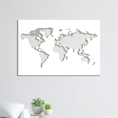 Drevený obraz na stenu Mapa sveta