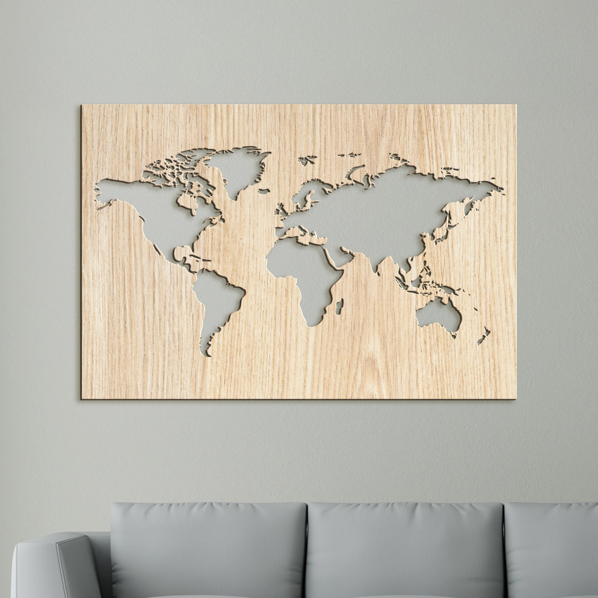 Drevený obraz na stenu Mapa sveta