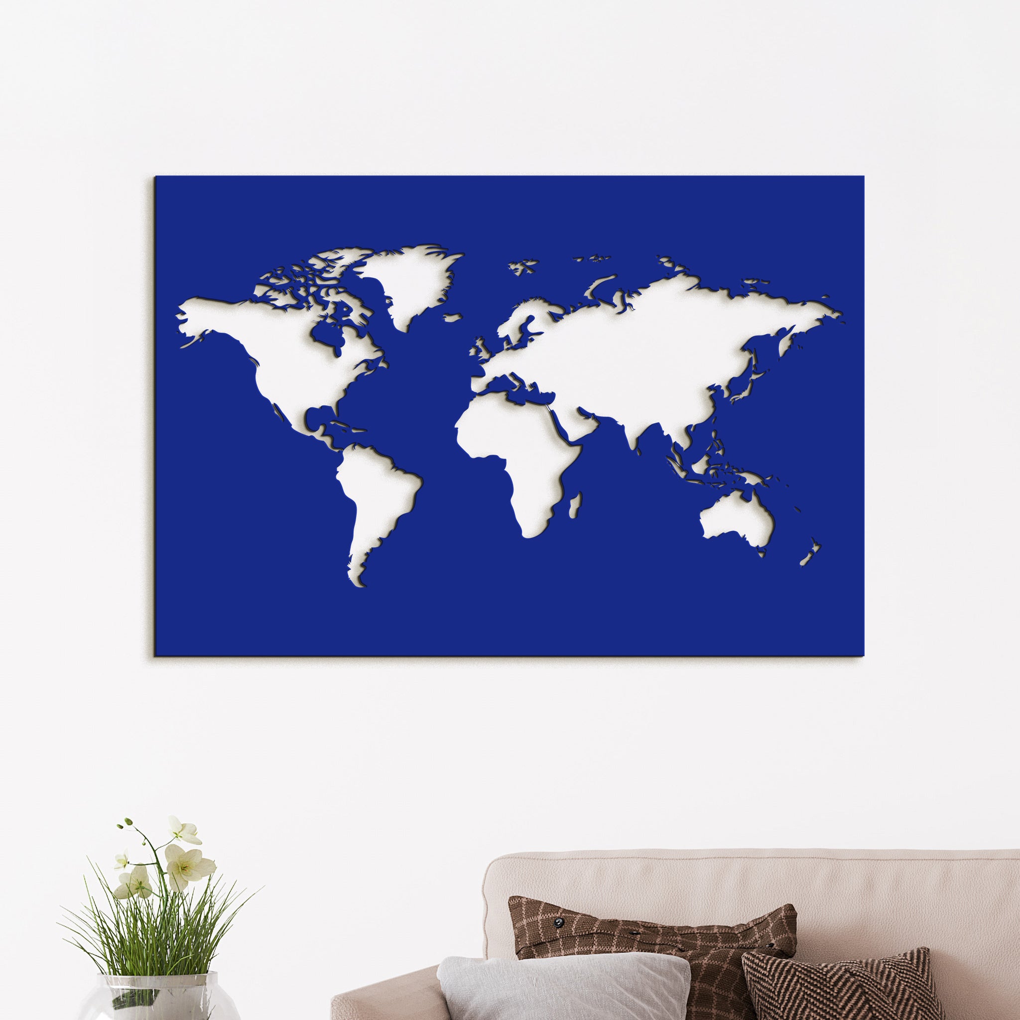 Drevený obraz na stenu Mapa sveta