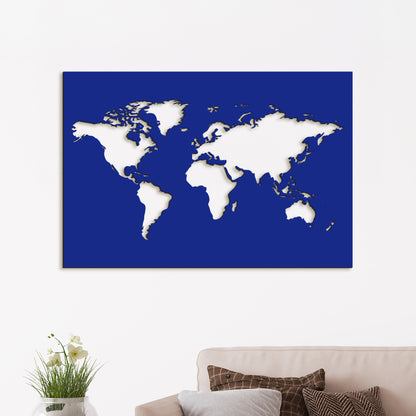 Drevený obraz na stenu Mapa sveta