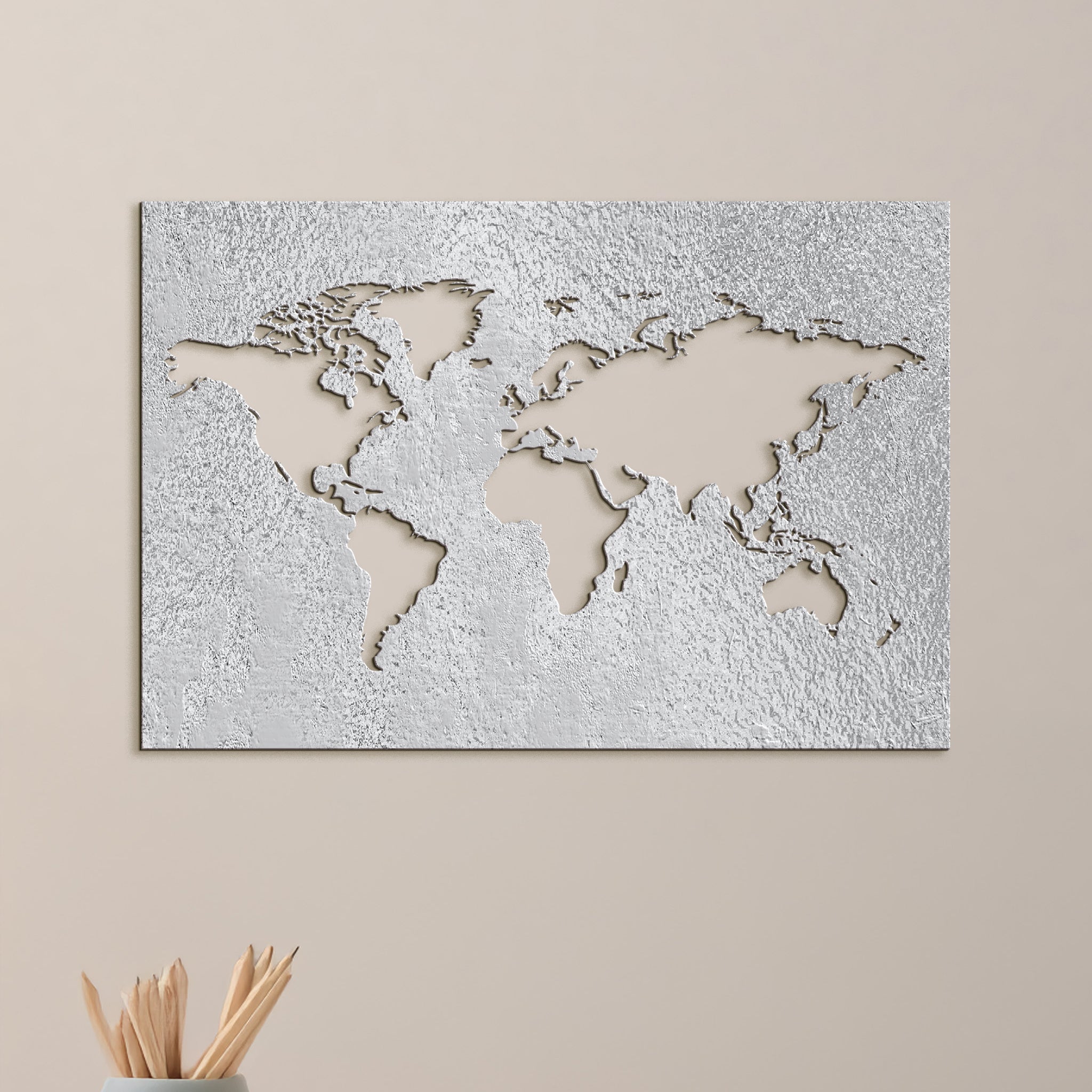 Drevený obraz na stenu Mapa sveta