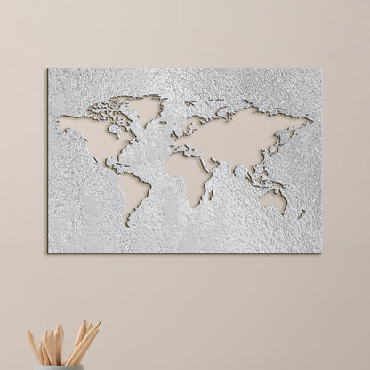 Drevený obraz na stenu Mapa sveta