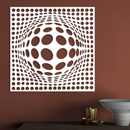 Dreveny panel 3D iluzia