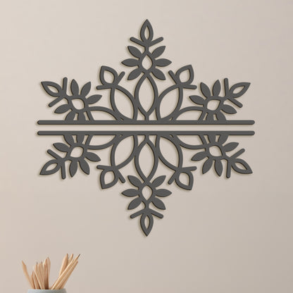 Dvojdielna drevená mandala SNOW